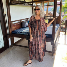 J By J Unique Tie Dye Summer Dress Brown