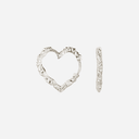 Camille Brinch Medium Heart Crush Hoops Sølv