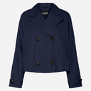 Pieces PCScarlett LS Short Trenchcoat Noos Maritime Blue