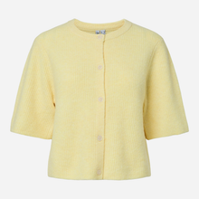 Pieces PCSilly SS O-Neck Knit Cardigan Noos Pale Banana