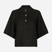 Neo Noir Benuta Fluffy Knit Cardigan Dark Brown