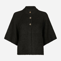 Neo Noir Benuta Fluffy Knit Cardigan Dark Brown