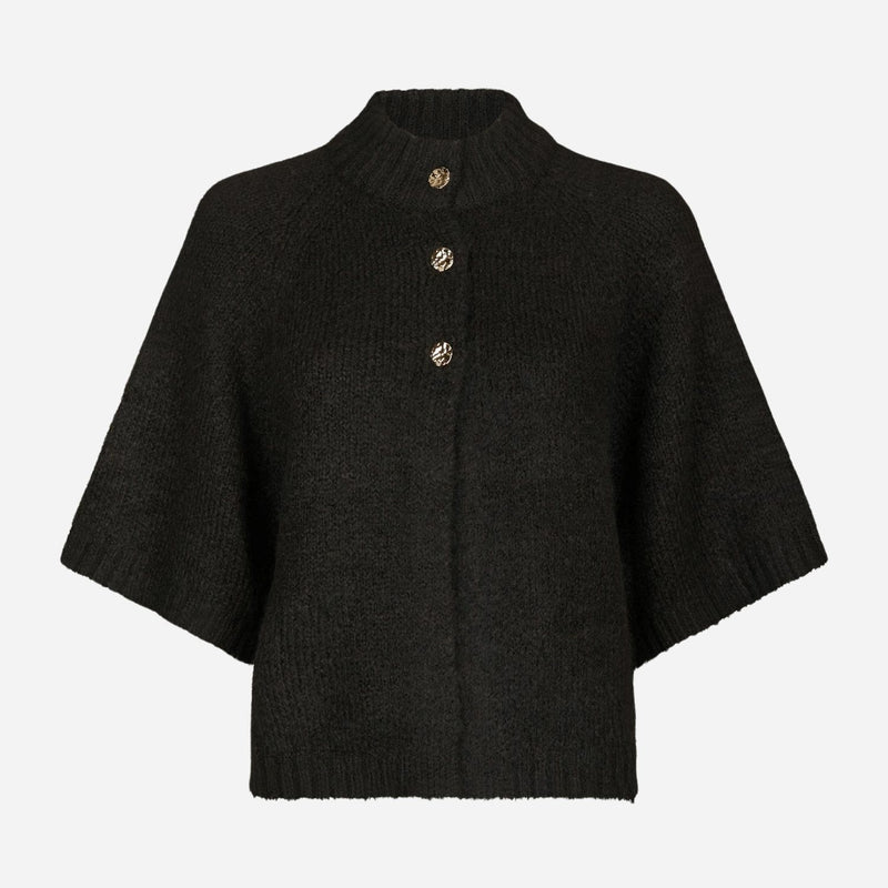 Neo Noir Benuta Fluffy Knit Cardigan Dark Brown