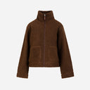 Coster Copenhagen Jamie Fleece Zip Sweater Chocolate Brown