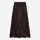 Co Couture PoppyCC Pleat Scallop Skirt Dark Brown