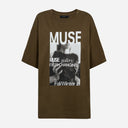 Copenhagen Muse CMMuse-Tee Oversized Front Print Dark Olive