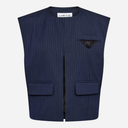 Haute L'Amitié Navy Pin Box Waistcoat Navy