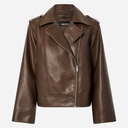 Pieces PCJosie Coated Biker Jacket Hot Fudge