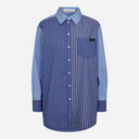 Haute L'Amitié Blue Mix Stripe Shirt Blue Stripe