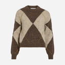 Rouge Edit Argyle L/S O-Neck Knit Canteen