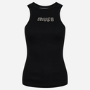 Copenhagen Muse CMSiv-TO Ribbed Jersey Top W. Logo Deco Black