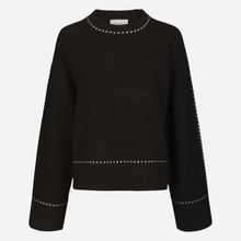 Neo Noir Roeme Knit Stitch Blouse Dark Brown