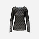 Coster Copenhagen Eve Mesh Blouse Black Velvet Heart