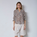 Co Couture MemphisCC SS V-Blouse Off White