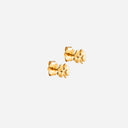 Enamel Organic Clover Mini E412GM Studs Gold