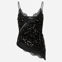 Pieces PCKammy Strap Lace Top Black