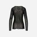 Coster Copenhagen Eve Mesh Blouse Black Velvet Heart