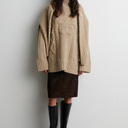 Second Female Janne Knit T-Neck Camel Melange
