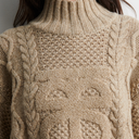 Second Female Janne Knit T-Neck Camel Melange