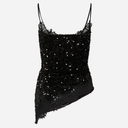 Pieces PCKammy Strap Lace Top Black