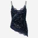 Pieces PCKammy Strap Lace Top Maritime Blue