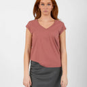 Coster Copenhagen CCH1101 V-Neck T-Shirt 696 Apple Butter