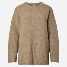 Pieces PCTina LS O-Neck Knit Noos Greige