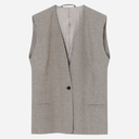 2NDDAY Juell Waistcoat Striped Linen Blend Moonbeam