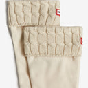 Hunter 6 Stitch Cable Tall Boot Socks White