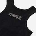 Copenhagen Muse CMSiv-TO Ribbed Jersey Top W. Logo Deco Black
