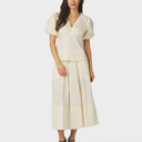 Neo Noir Yara Poplin Skirt Butter Yellow