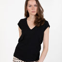 COSTER COPENHAGEN CCH1101 V-NECK T-SHIRT 100 BLACK