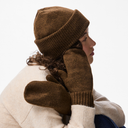 Pieces PCNynne Hood Mittens 2-Pack Hot Fudge