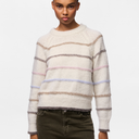 Pieces PCNelia LS O-Neck Knit Noos Birch Stripes