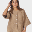 Neo Noir Rosella Boucle Mini Jacket Taupe