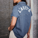 Haute L'Amitié Denim NS Logo Shirt Used Denim