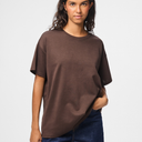 Pieces PCSkylar SS Oversized Tee Noos Hot Fudge