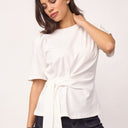 Co Couture OrianeCC Pleat Tie Tee White
