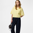 Pieces PCSilly SS O-Neck Knit Cardigan Noos Pale Banana