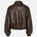 Pieces PCLara Padded Coated Bomber Jacket Hot Fudge