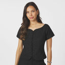 Neo Noir Tango Boucle Top Black