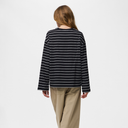 Pieces PCSadie LS Top Jrs Noos Black Stripes New Cloud Dancer