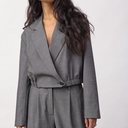 Co Couture JackyCC Crop Blazer Mid Grey