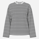 Pieces PCSadie LS Top Jrs Noos Cloud Dancer Stripes Black