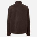 Pieces PCKatty Teddy High Neck Half Zip Jacket Hot Fudge