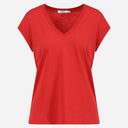Coster Copenhagen CCH1101 V-Neck T-Shirt 605 Berry Red