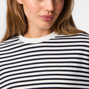 Pieces PCSadie LS Top Jrs Noos Cloud Dancer Stripes Black