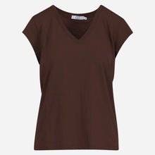 Coster Copenhagen CCH1101 V-Neck T-Shirt 389 Chocolate Nut