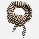 Pieces PCKomma Triangle Scarf Hot Fudge Stripes Whitecap Gray
