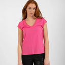 Coster Copenhagen CCH1101 V-Neck T-Shirt 691 Clear Pink